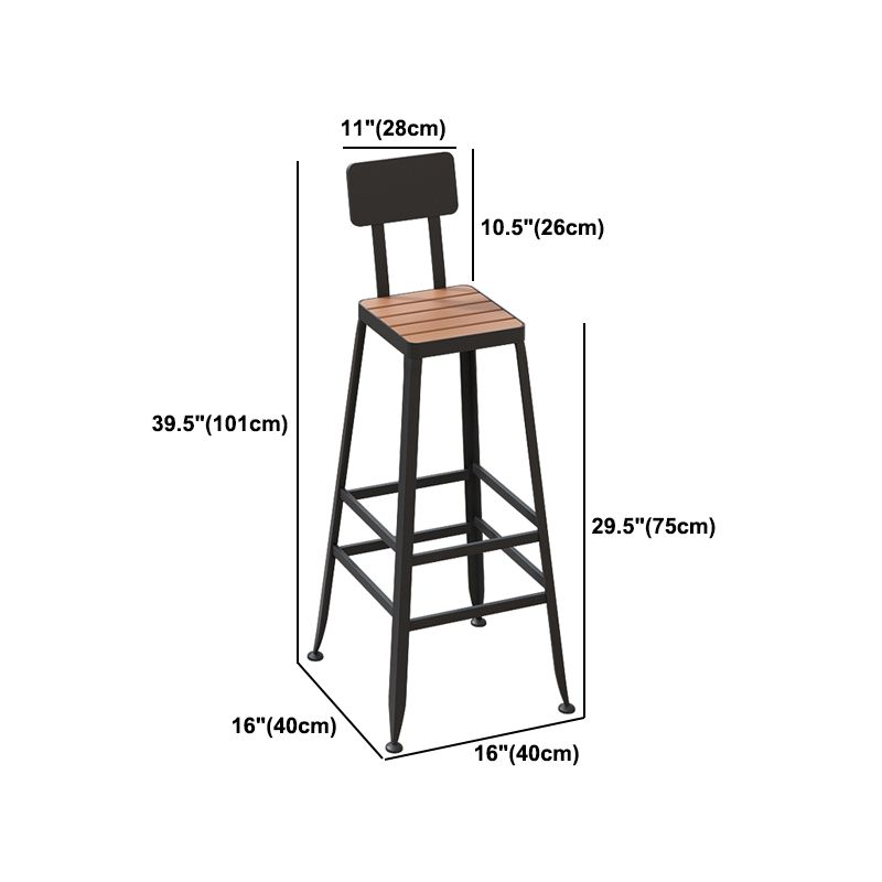 Modern 1/5 Pieces Bar Table Set Rectangle Plastic Wood Counter Table for Courtyard