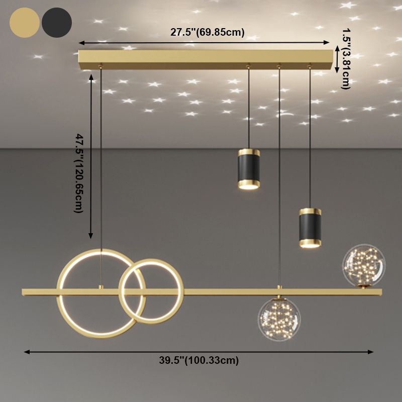 Zeitgenössische Sphäre Anhänger Lichter Glass Island Leuchten für Küche