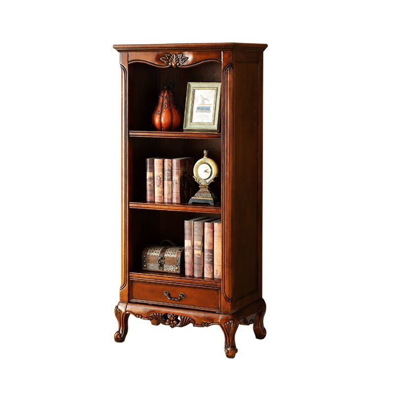 Modern Style Closed Back Bookshelf Standard Wood Bookcase with Shelves