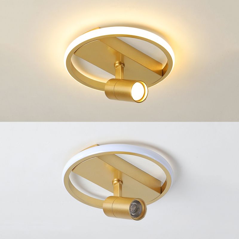 Nieuwe moderne LED flush plafond lampen Aluminium Flush Mount lamp met 1 Spotlight