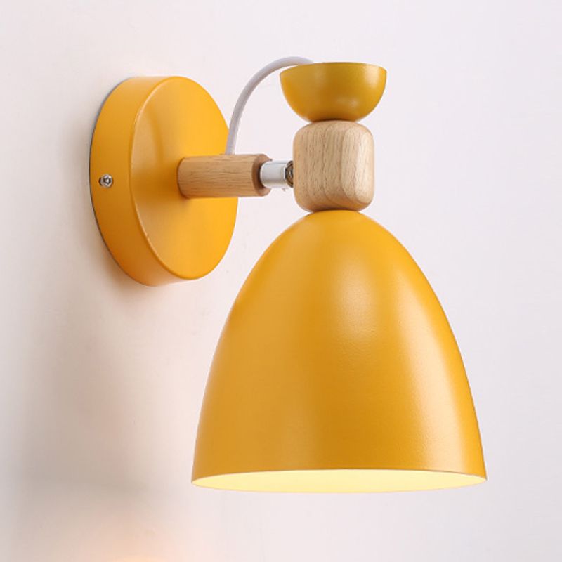 Geometric Metal Wall Sconce Modern Nordic Macaron 1 Light Wall Mounted Light
