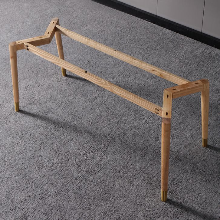 Rectangle Two-Color Dining Table Sintered Stone Table Luxury with 4 Legs
