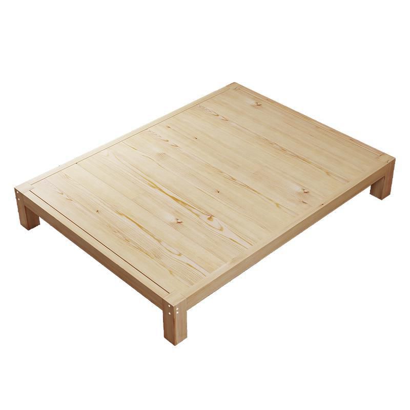 Solid Wood Standard Bed without Headboard and Footboard Bed