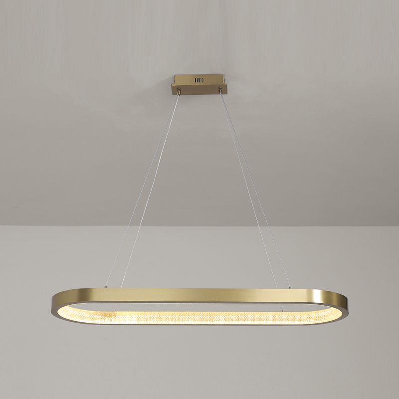 Comedor nórdico de la isla moderna del comedor ovalado LED colgante de luz colgante