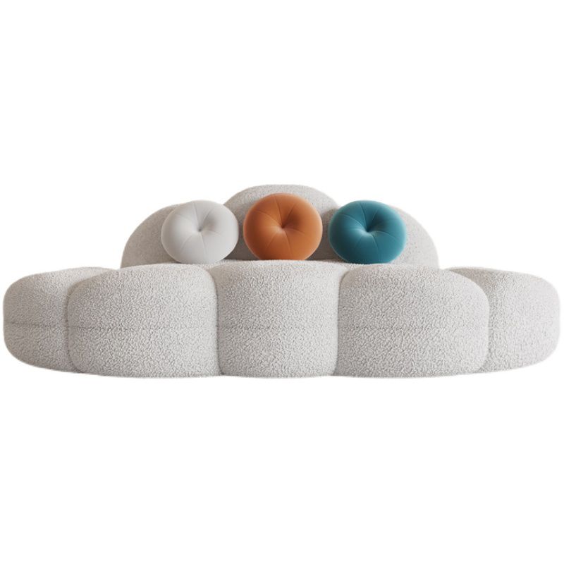 37.4" W * 28.74" H Sofa Modern Wool Armless Sofa for Living Room