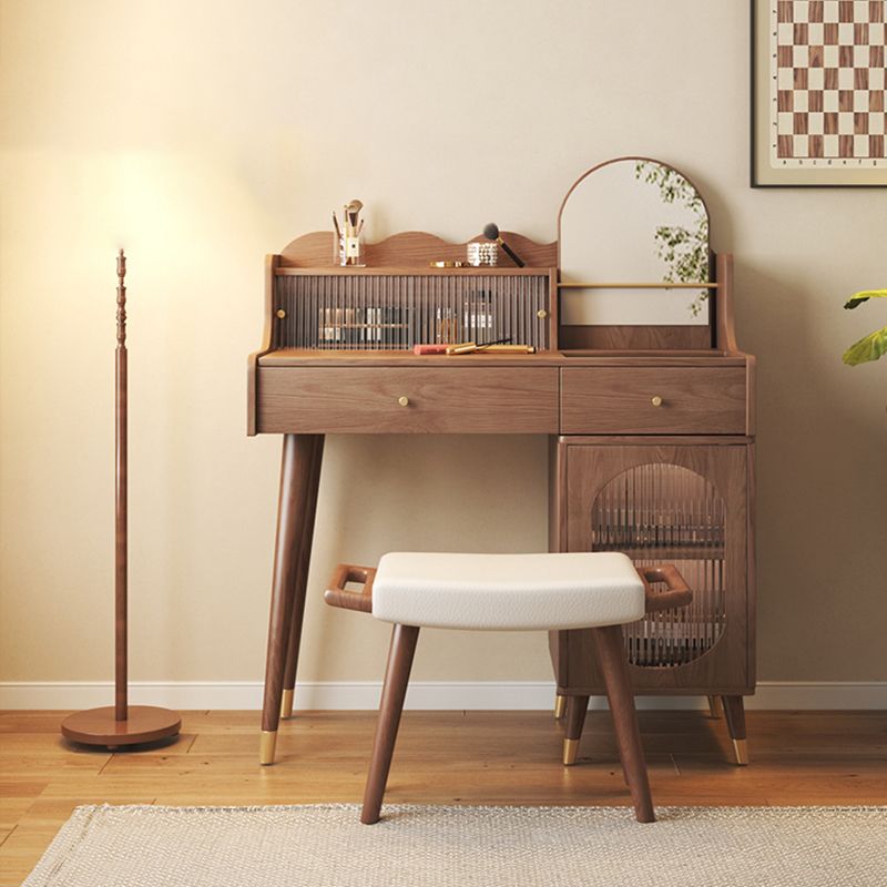 17" Wide Traditional Vanity Table Wooden Make-up Vanity with Drawer