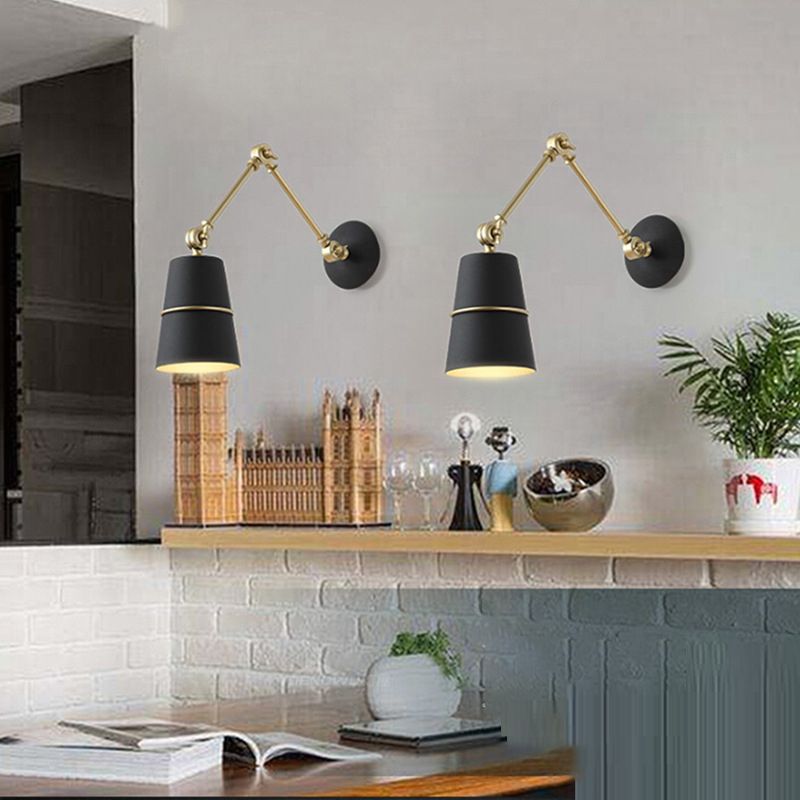 Metal Geometric Shape Wall Light Industrial Style 1 Light Wall Light Sconce