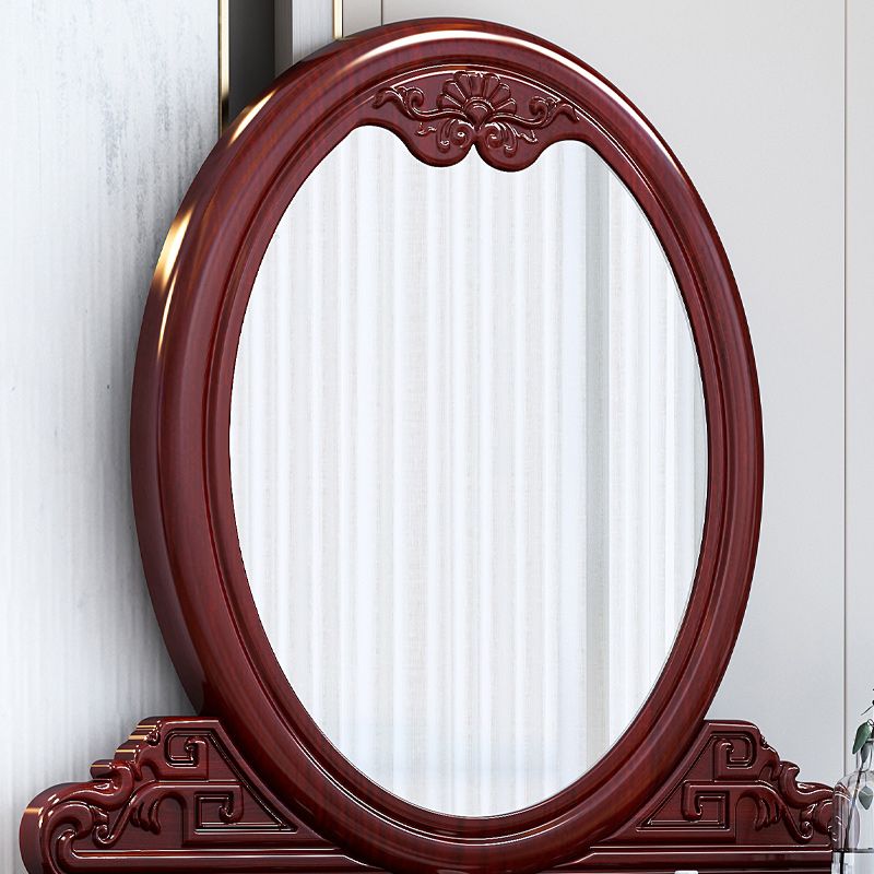 Solid Wood Makeup Vanity with 5 Drawers Traditional Make-up Vanity
