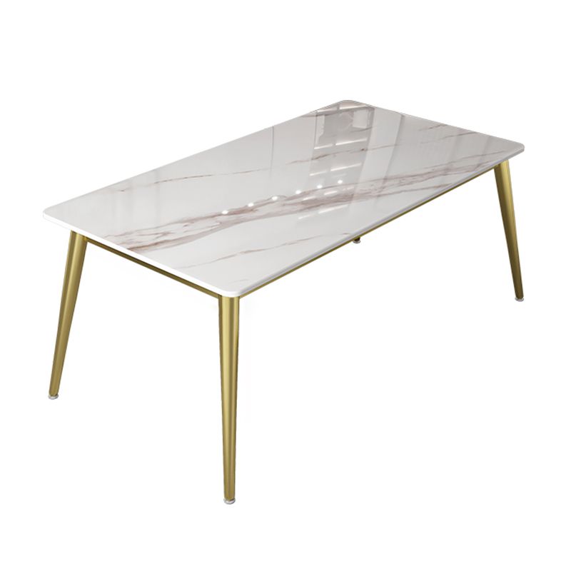Glam White Sintered Stone Dining Table Set 1/4/5/7 Pieces Dining Set