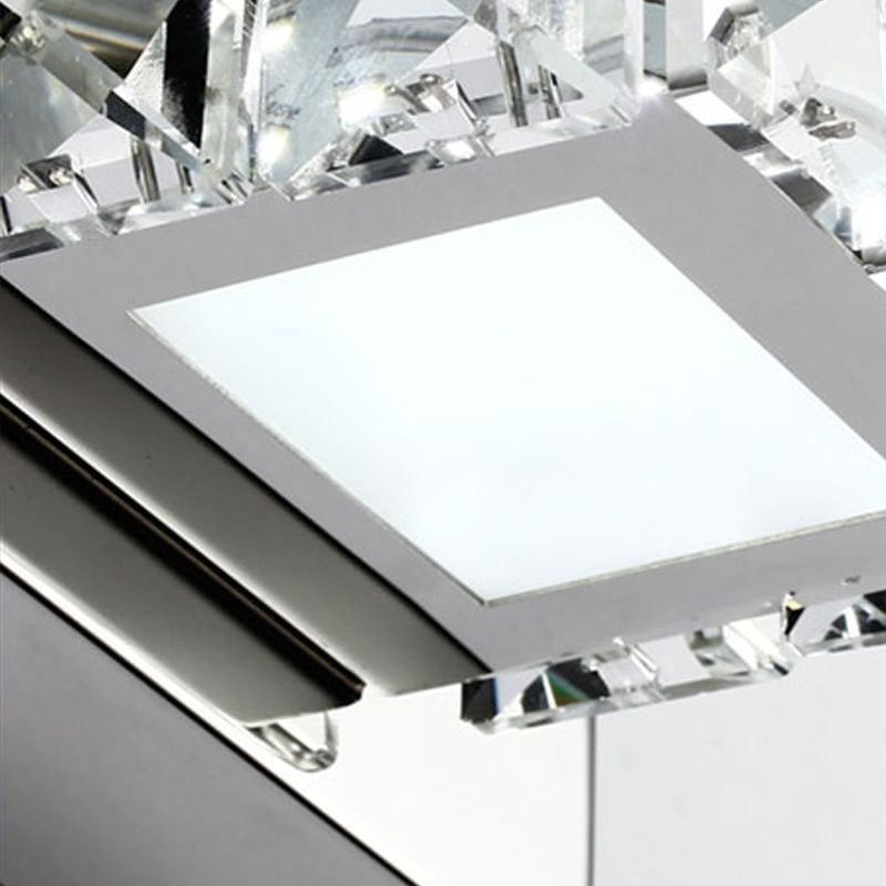 Modern Crystal Makeup Mirror Light Stainless Steel LED Mirror Lamp Fixture for Bathroom