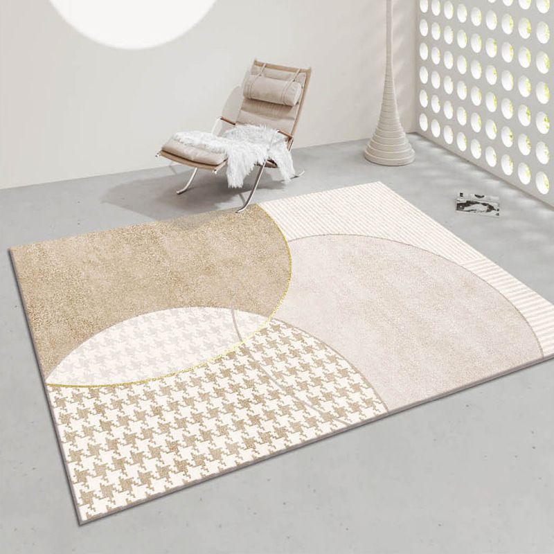 Contemporary Green Carpet Polyester Pattern Carpet Stain Resistant Carpet for Home Decor