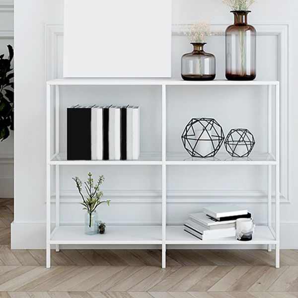 3-Shelf Contemporary Console Accent Table Antique Finish Console Sofa Table in Metal