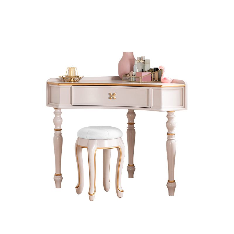 Two Piece Victorian Vanity Set One Drawer Wood Dressing Table