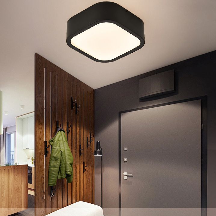 Lámpara de techo LED de simplicidad con sombra de acrílico, accesorios de iluminación LED para pasillo de estilo contemporáneo