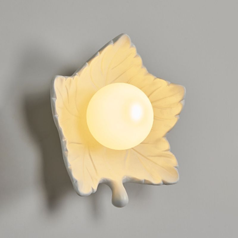 Modern Metal Wall Sconce Ball Shape Wall Light with Plastic Shade for Living Room