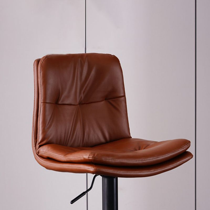 Contemporary Liftable Bar-stool PU Leather Bar Stool with Metal Legs