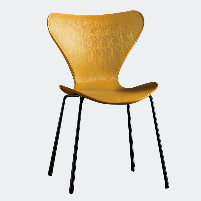 Sillas sin brazos para comedor con respaldo lateral, sillas laterales para comedor interior con patas de metal