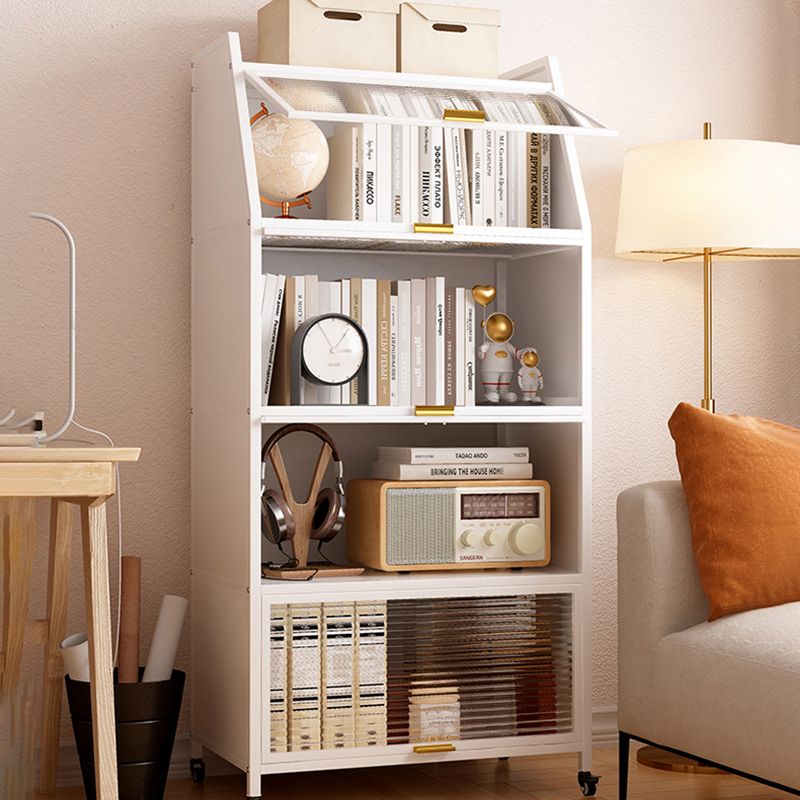 Metal Closed Back Standard Bookshelf Shelves Included Bookcase