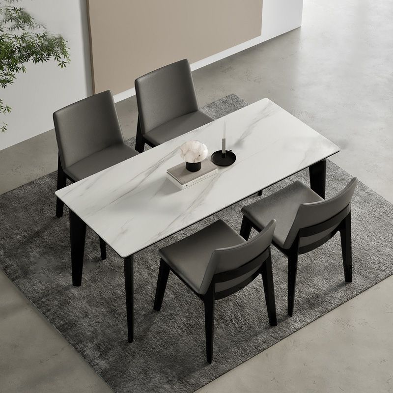 Industrial Parsons Chair Solid Wood Legs Upholstered Side Chair