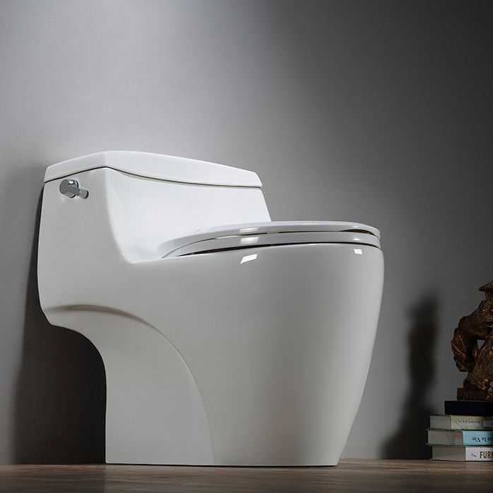 Modern Siphon Jet Toilet Bowl Cotton White Bidet Toilet with Seat for Bathroom