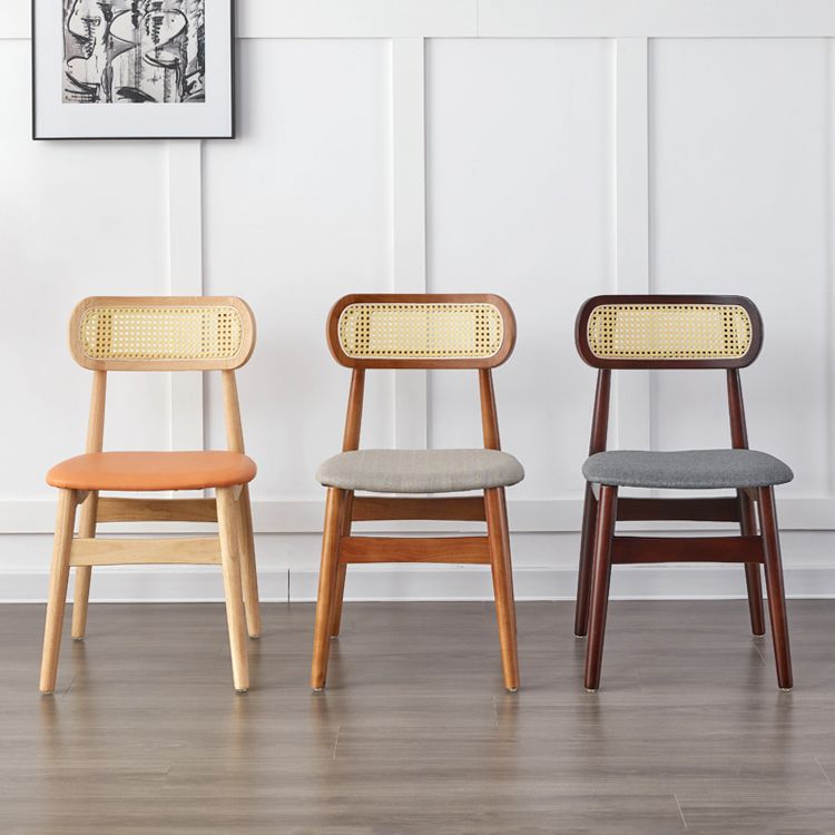 Contemporary Indoor Solid Wood Open Back Dining Side Chair for Restaurant