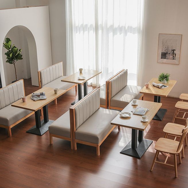 Moderner Holz- und Holzküche Tisch brauner Tisch mit schwarzem Rahmen für Esszimmer