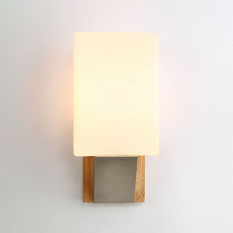 Modern Style Rectangular Wall Light Sconces Wood 1 Light Wall Lighting Ideas