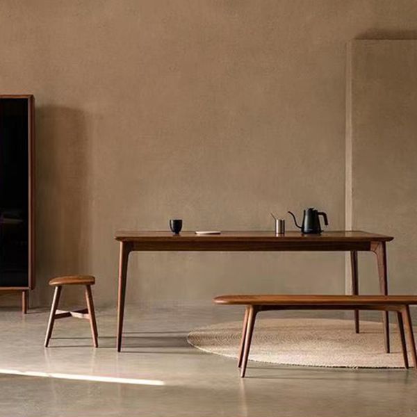 Pine Solid Wood Table Contemporary Rectangle Dining Table for Kitchen Home
