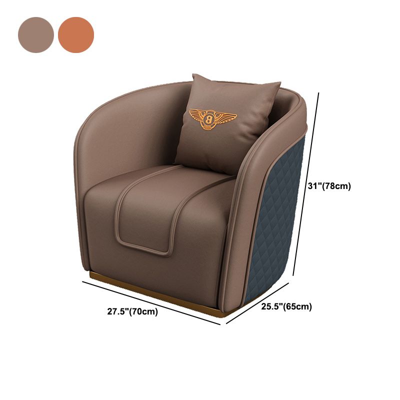 Faux Leather Tuxedo Arm Sofa 25.59" Wide Contemporary Sofa with Tight Back