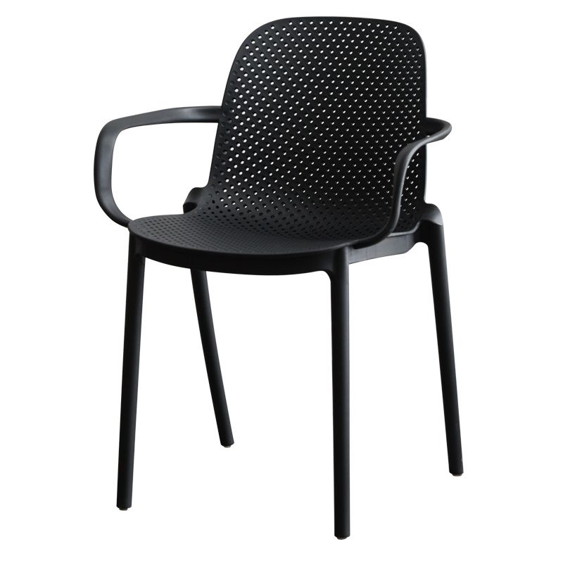 Sillones de comedor de plástico de estilo moderno con respaldo sólido que cena la silla lateral