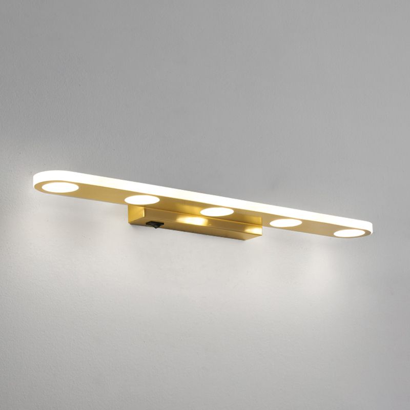 Stile semplice moderno tutta la luce di vanità per vanità in rame lampade per vanità a LED per bagno con doccia
