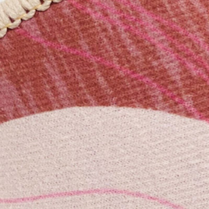 Pink Geometric Rug Polyester Modern Rug Stain Resistant Rug for Home Decoration