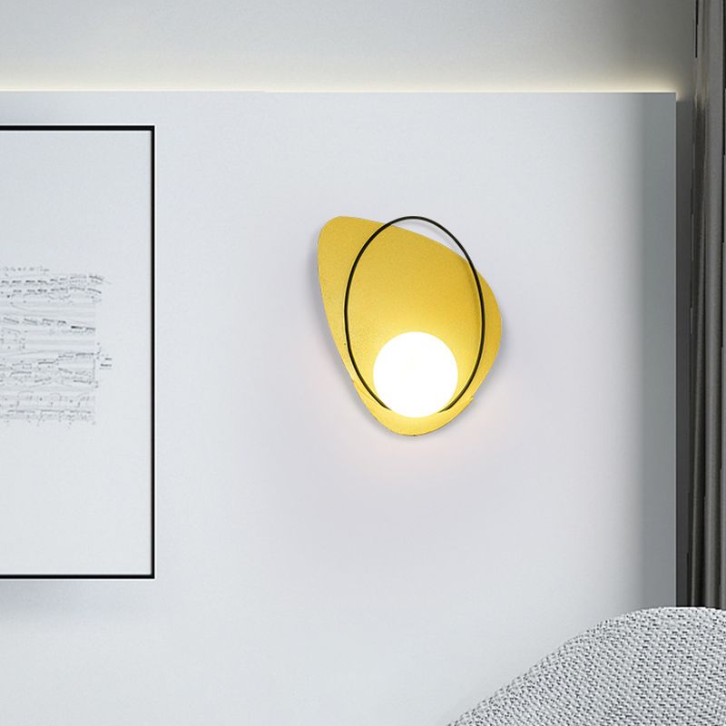 Modern Style Ball Shade Wall Sconce Metal 1 Light Sconces for Bedroom