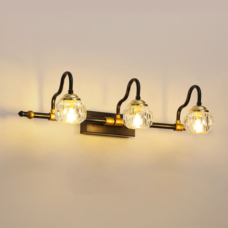 LED Crystal Mirror Lamp Nordic Style Bathroom Washroom Mirror Light Fixture