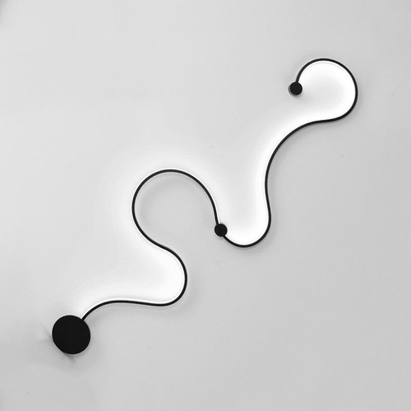 Lumière murale linéaire de style nordique Minimaliste 1 lumière LED LED Ponderie murale pour le salon