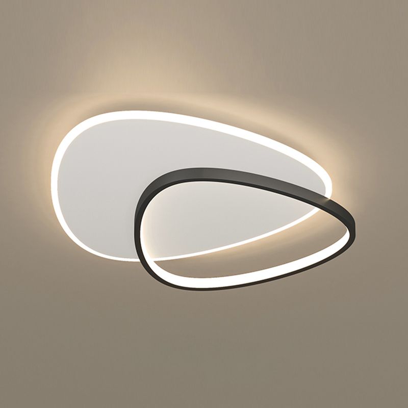 Formas de techo de forma de geometría de estilo moderno metal 2 lámparas de techo de descarga de luz