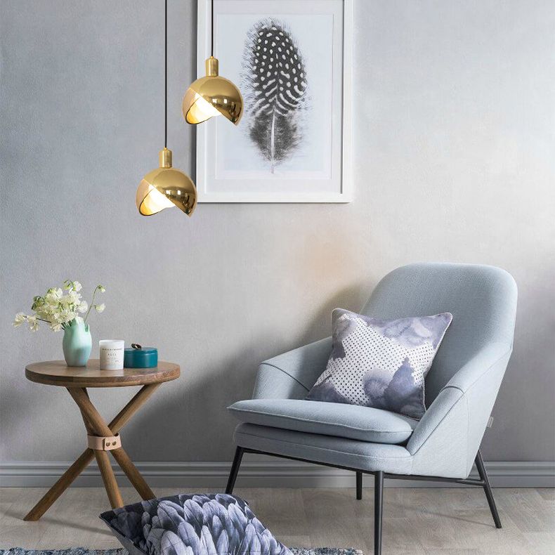 Metal Globe Hanging Light Kit Minimalist Style Hanging Pendant Light for Bedroom