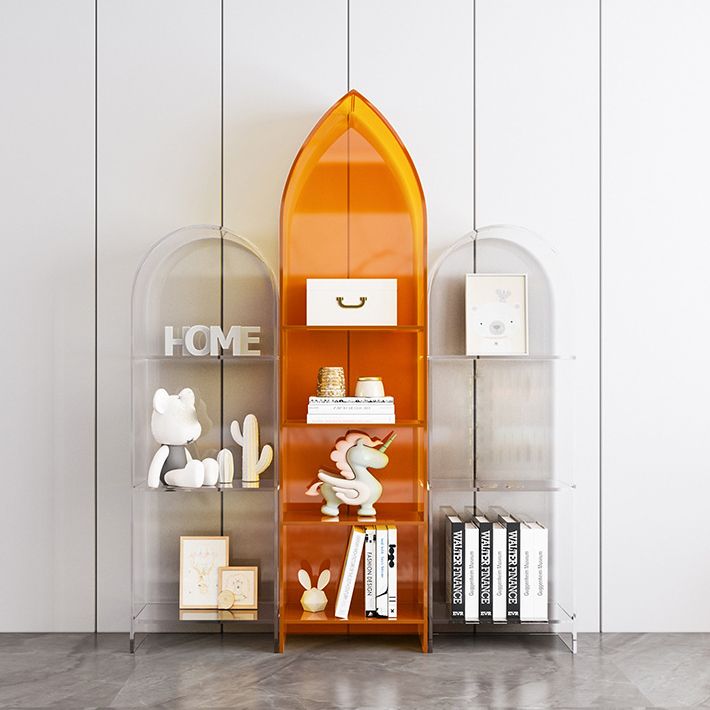 Glam Acrylic Bookshelf Standard Shelf Bookcase for Study Room 9.8" W