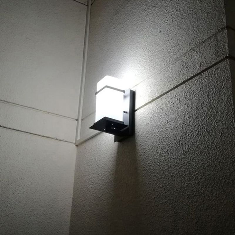 Industrialstil Zylinder Wandleuchte weiße Glaswandleuchte für Korridor