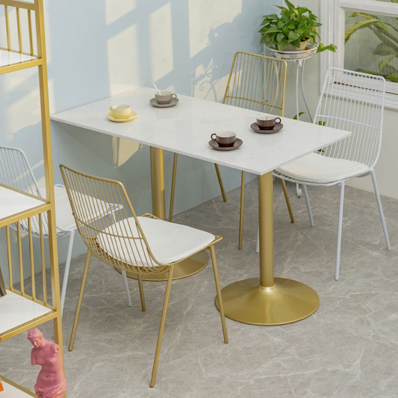 Glam Style Dining Chair Metal Windsor Back Dining Side Chair for Dining Room