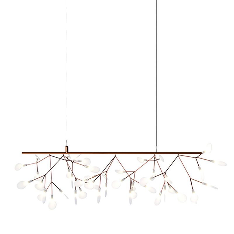 Metal White Chandelier Nordic Style Fireflies Chandelier Lamp for Living Room