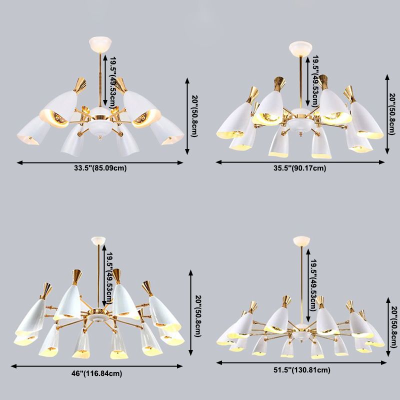 Moderne creatieve geometrische hanglampje Electroplate Metal kroonluchter voor woonkamer