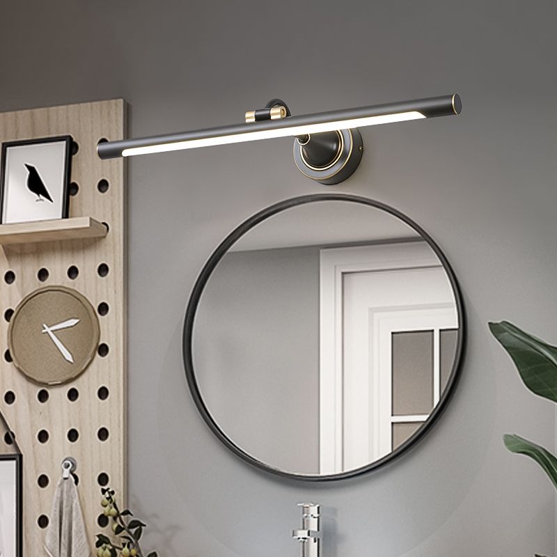 Metal Linear Shade Wall Sconce Modern Style Modern Single Mirror Specchio Apparecchiatura da parete