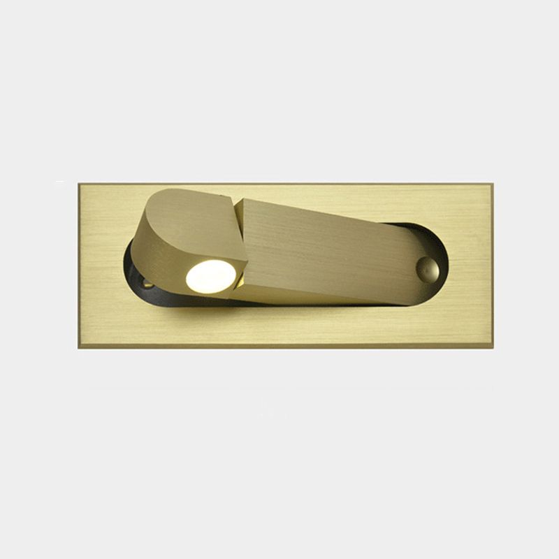 Modernism Single Wall Mounted Sconce Metal Wall Light with Hole 3'