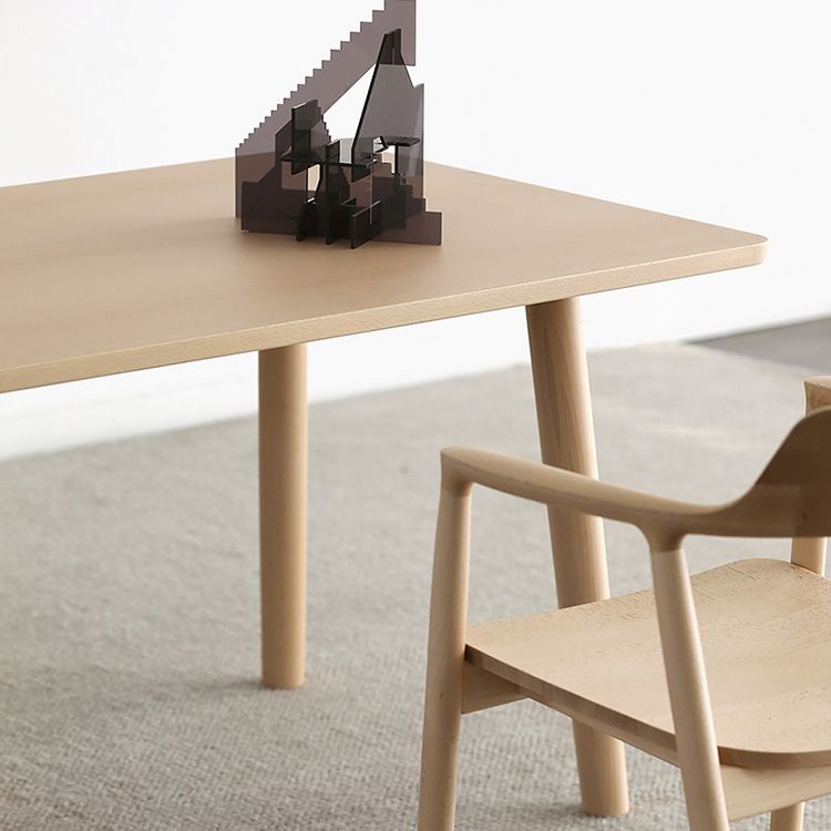 Mesa de pino rectangular moderno de madera maciza para cocina y comedor