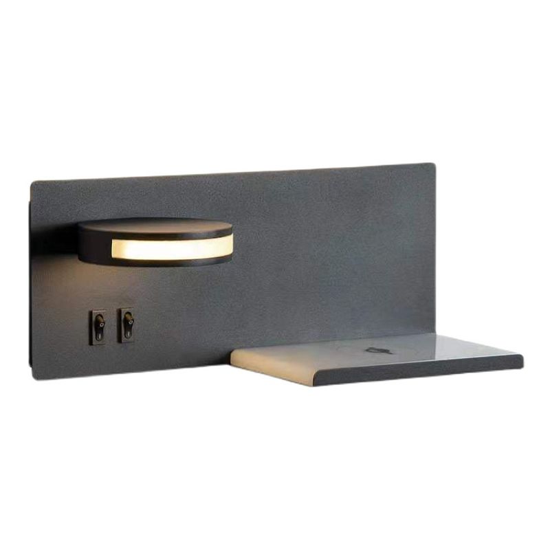 Forma geométrica de lectura de metal luz de pared estilo moderno 2 luces de montaje de pared lámpara de luz