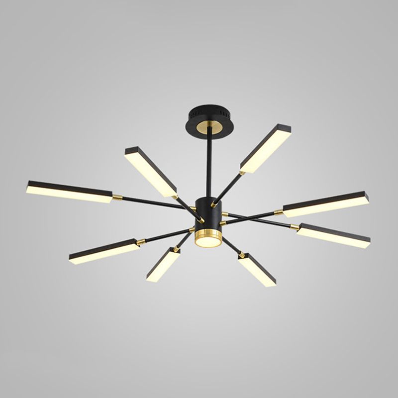 Metal Starburst Hanging Light Fixture Minimalist Style LED Suspended Lighting Fixture