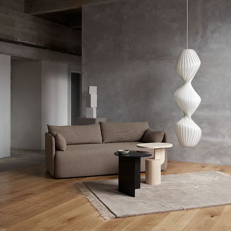 Contemporary Simplicity Designer Pendant Lamp 15.7" Wide Twisted Shaped Silkworm Hanging Light in White