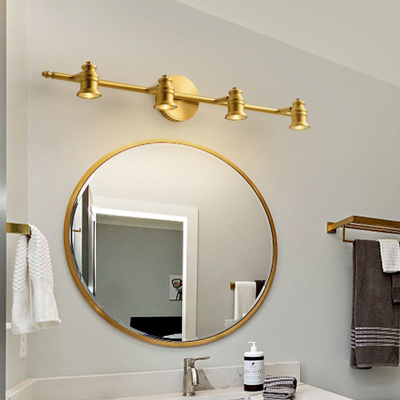 Traditionelle Bell -Waschtischleuchten Metallic Wall Mount Leuchte für Badezimmer