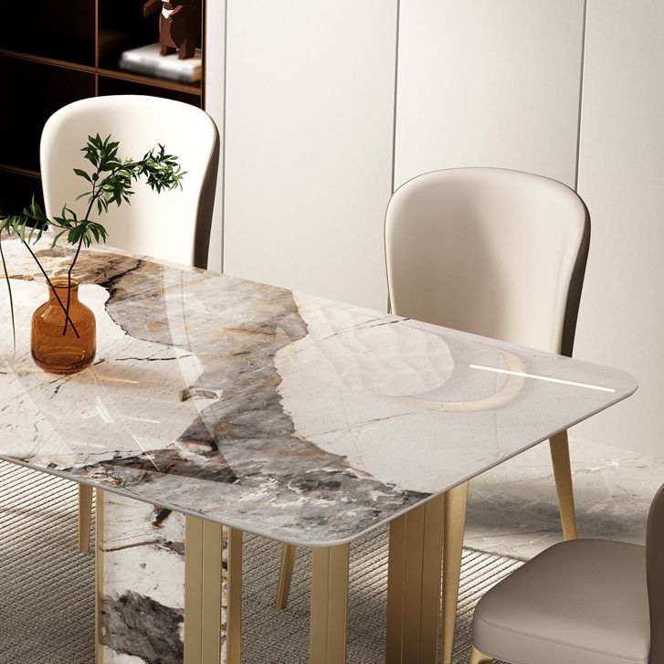 Glam Style Sintered Stone Dining Set 1/2/3/5/6 Pieces Dining Set for Dining Areas